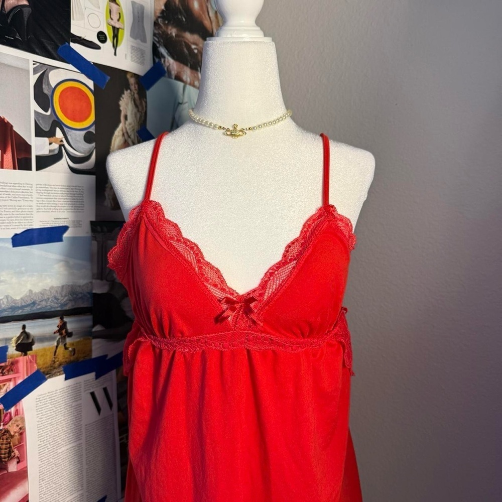 red holiday slipdress size medium - Picture 2 of 6